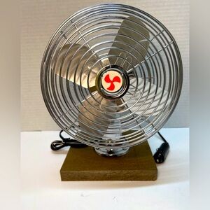 8'' 12V 18W RV Car Fan Air Cooling Fan 4 Aluminum Blades Chrome